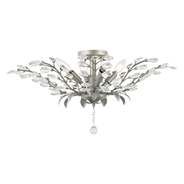 Elisana 26" ontemporary Bohemian Iron/Acrylic LED Semi Flush Mount - JONATHAN Y
